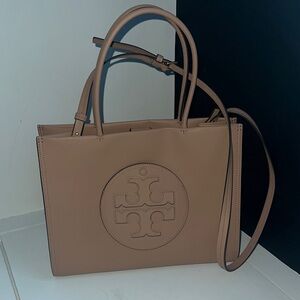 Tory Burch NWOT wicker Ella Leather Tote Bag